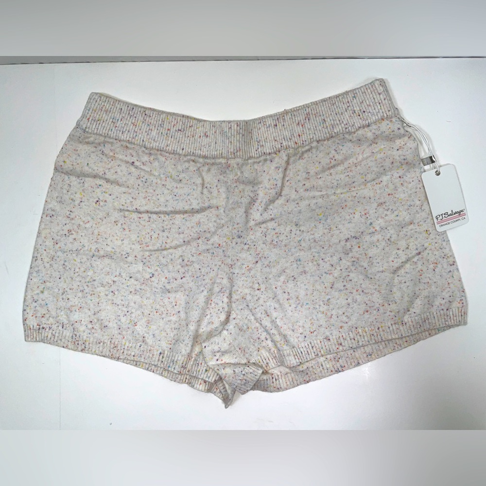 NWT Women’s P.J. Salvage Ivory Confetti‎ Speckled Pajama Sleep Shorts Large